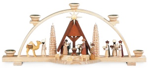 Candle arch nativity scene,