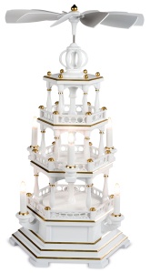 Pyramid without figurines, 3-tier, white-gold