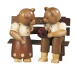 Bear, couple, on garden bench