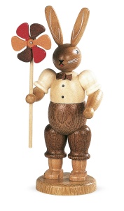 Easter bunny, male, with wind wheel